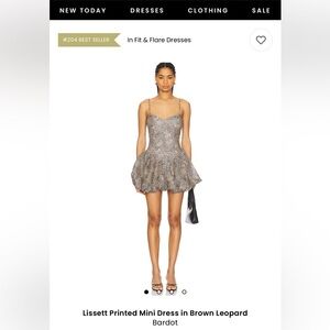 Bardot Leopard Mini Dress NWT
